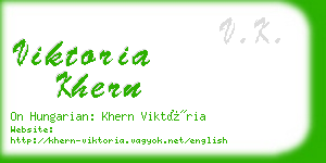 viktoria khern business card